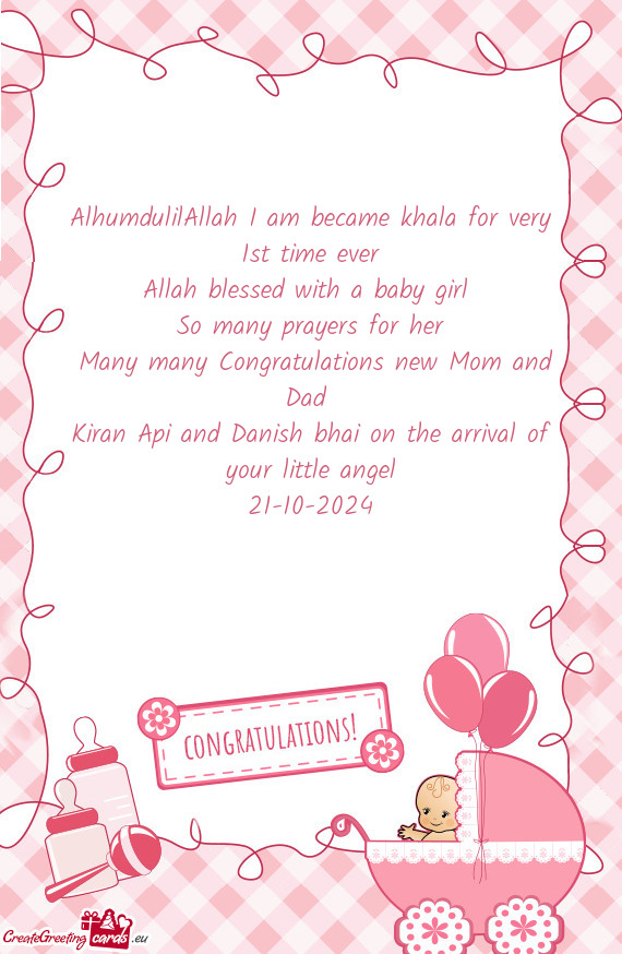 Many many Congratulations new Mom and Dad