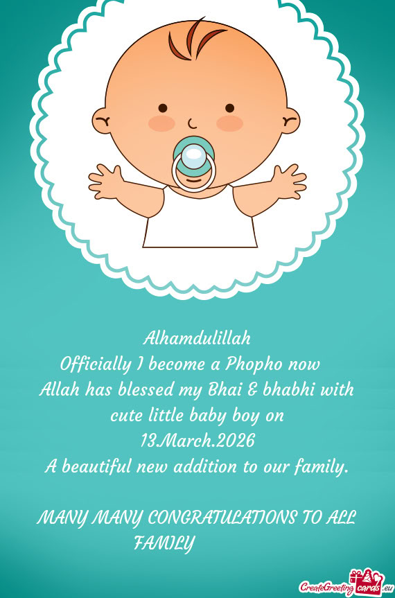 MANY MANY CONGRATULATIONS TO ALL FAMILY 😍🎊🎉💐