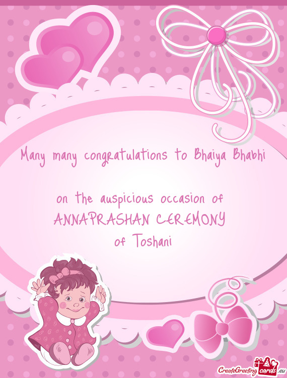 Many many congratulations to Bhaiya Bhabhi