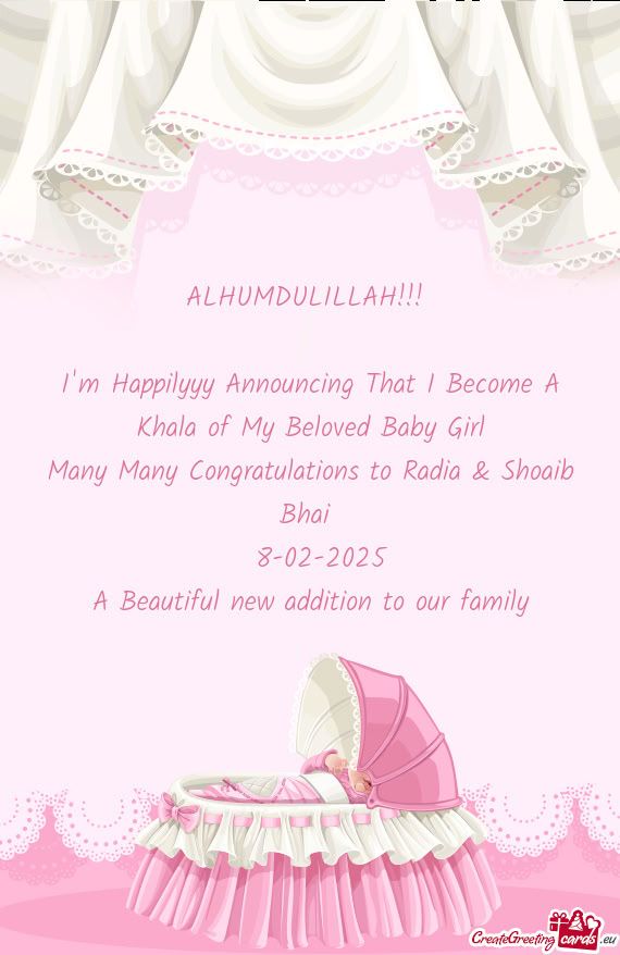 Many Many Congratulations to Radia & Shoaib Bhai