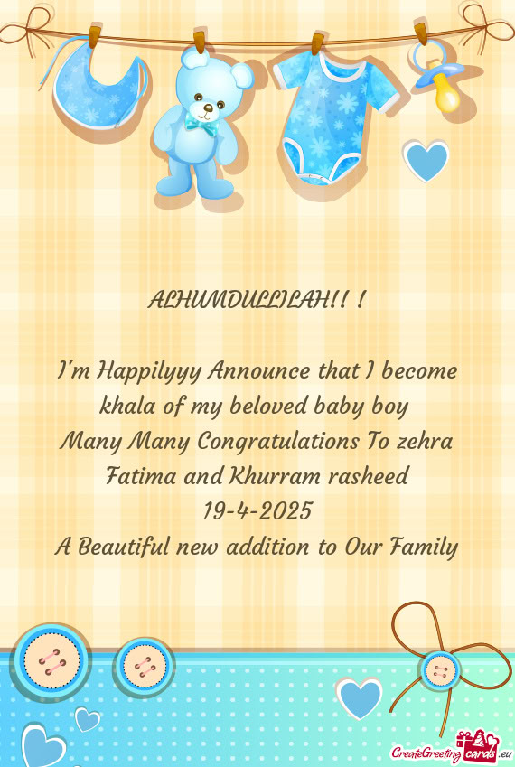 Many Many Congratulations To zehra Fatima and Khurram rasheed