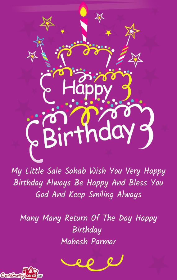 Many Many Return Of The Day Happy Birthday