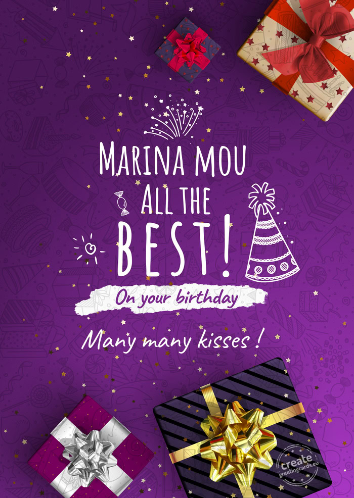 Marina mou Many many kisses