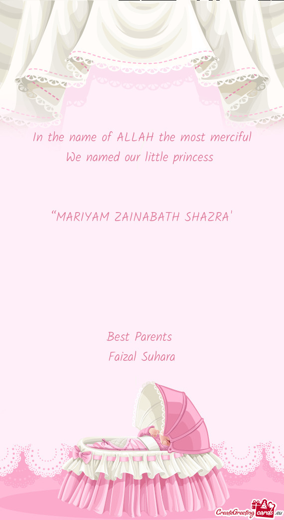 ??MARIYAM ZAINABATH SHAZRA”