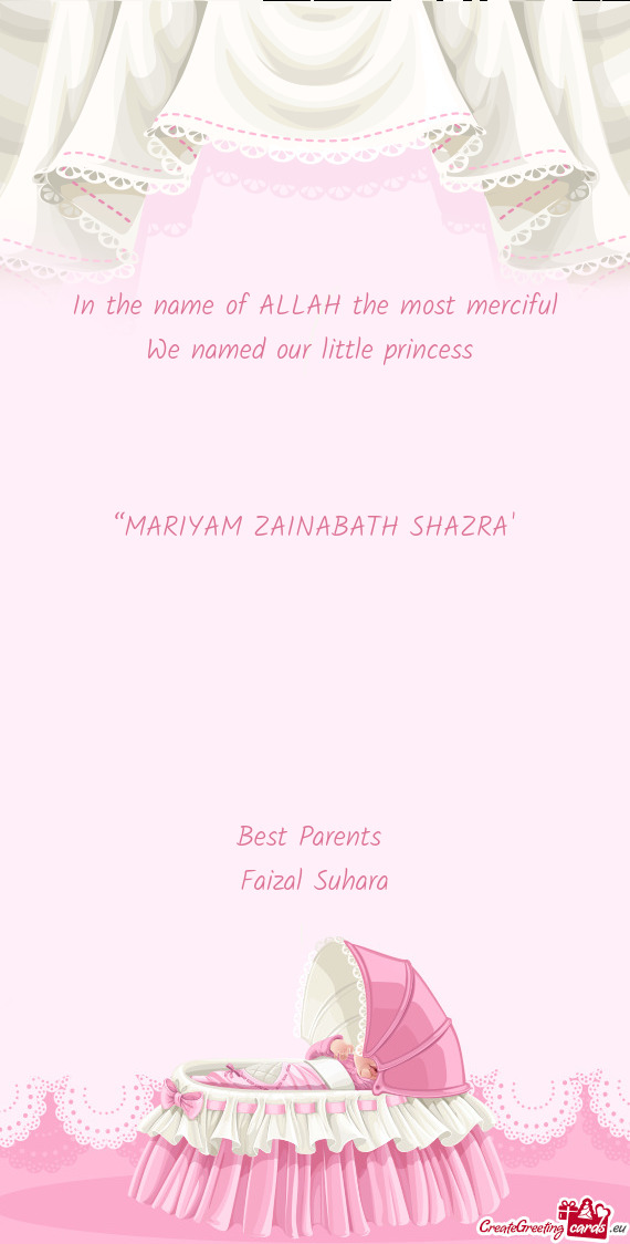 ??MARIYAM ZAINABATH SHAZRA”