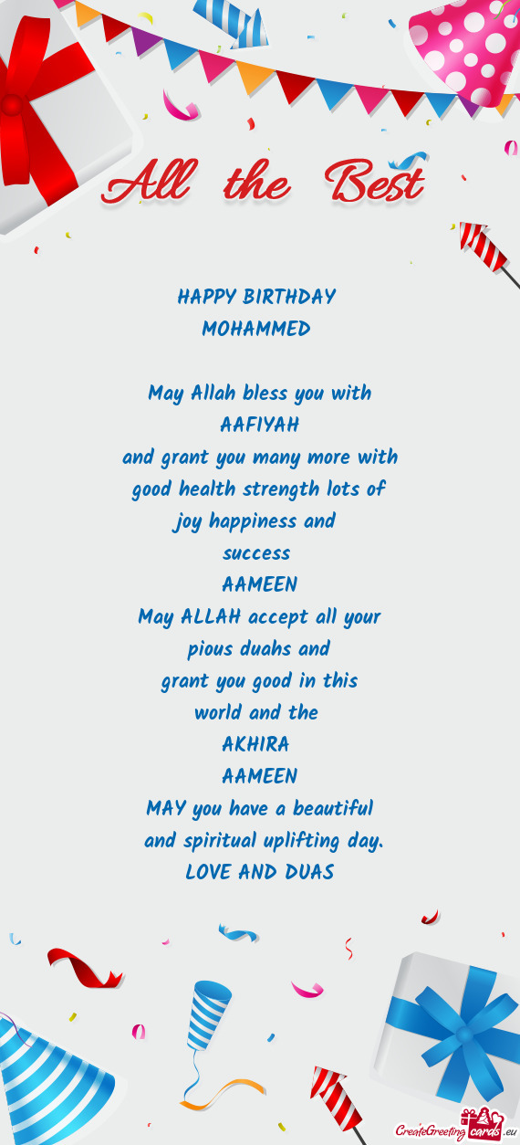 May ALLAH accept all your