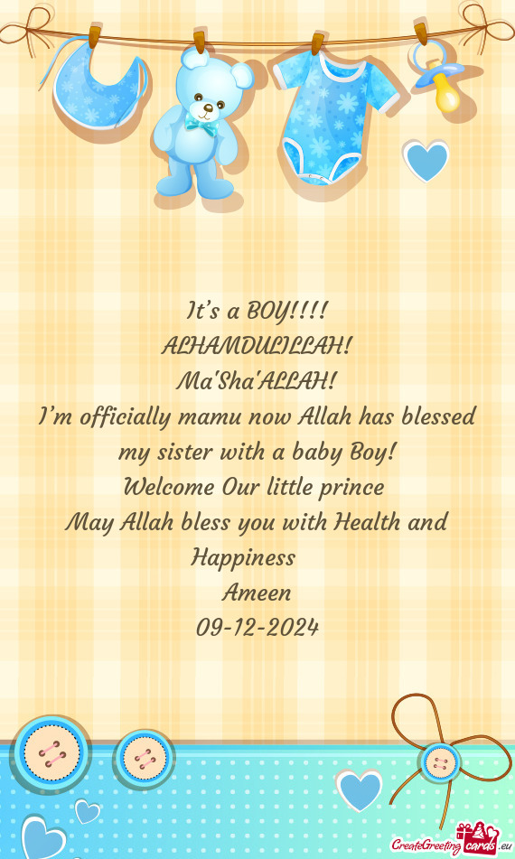 May Allah bless you with Health and Happiness 😇