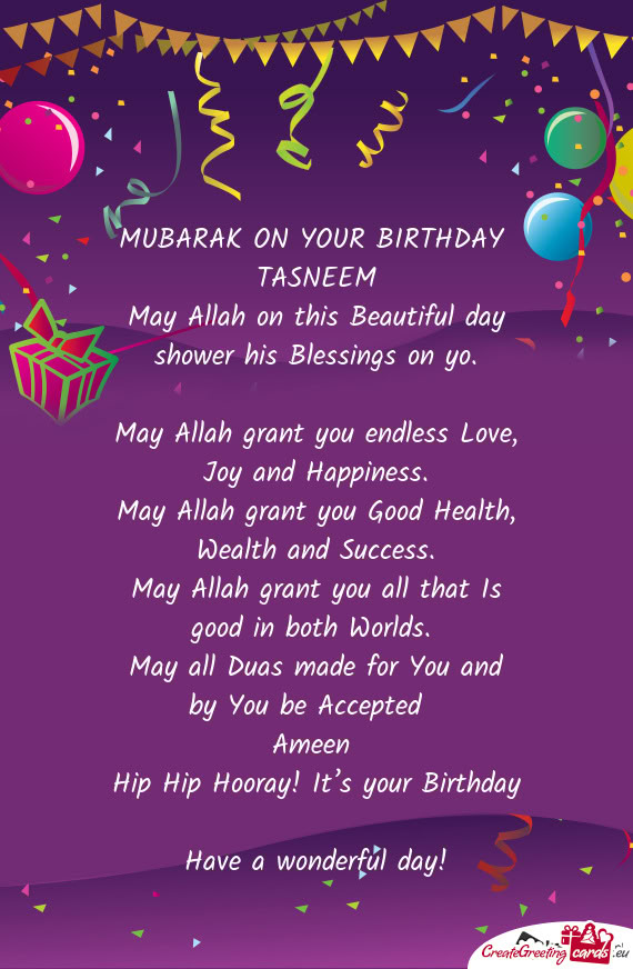 May Allah on this Beautiful day shower his Blessings on yo