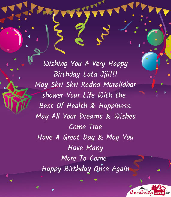 May Shri Shri Radha Muralidhar shower Your Life With the