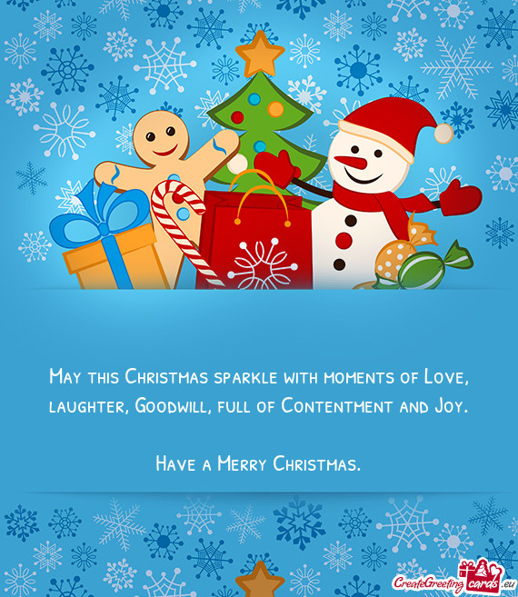 May this Christmas sparkle with moments of Love