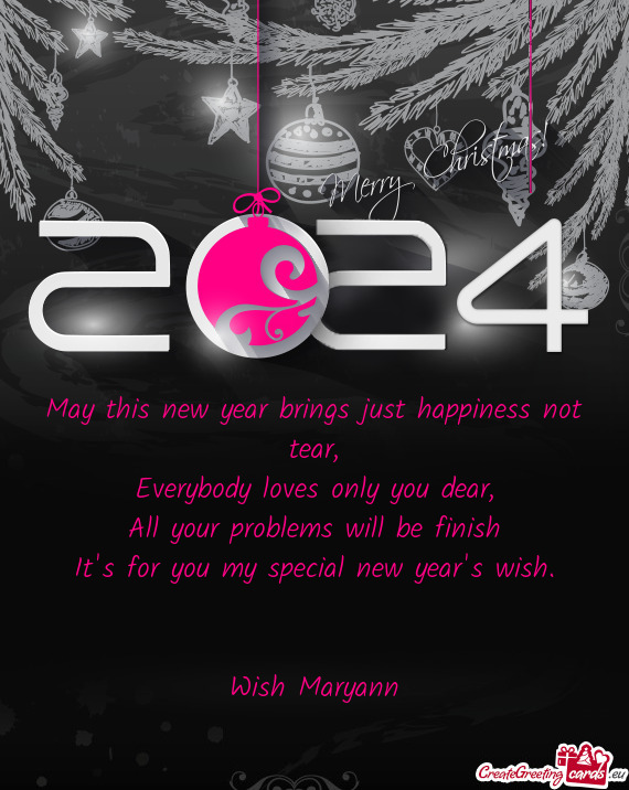 May this new year brings just happiness not tear