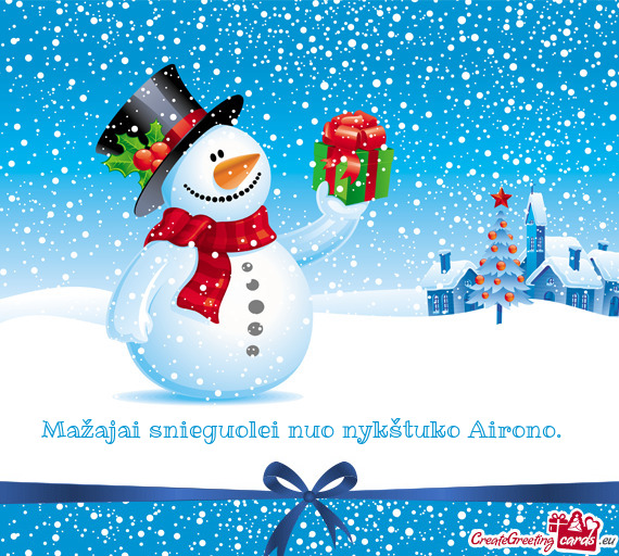 Mažajai snieguolei nuo nykštuko Airono.☃️