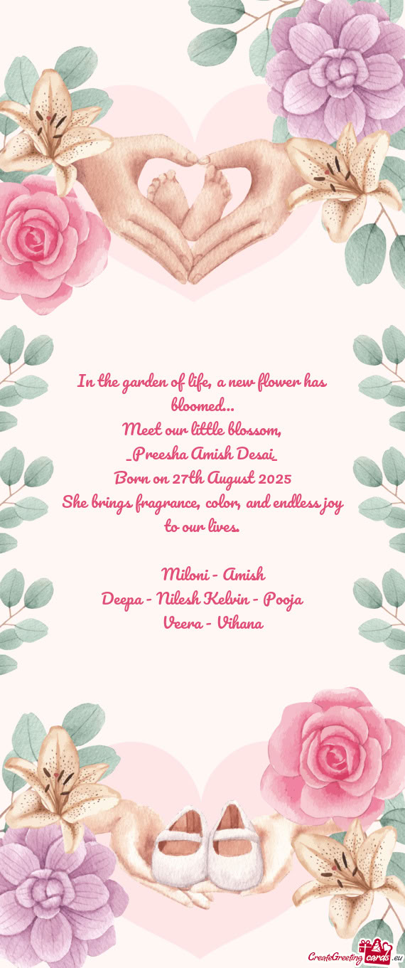 Meet our little blossom