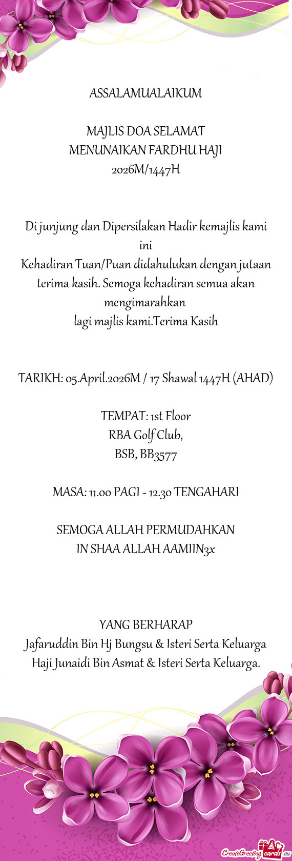 MENUNAIKAN FARDHU HAJI