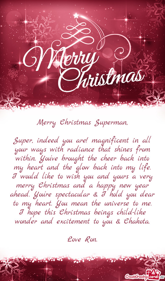 Merry Christmas Superman