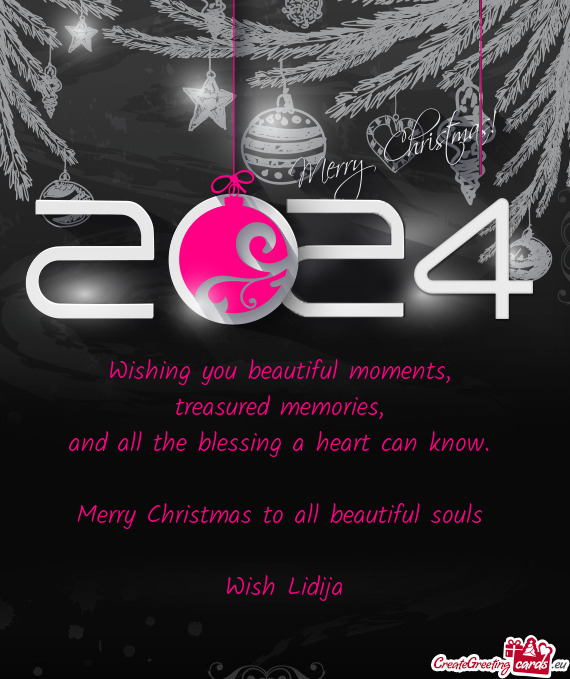 Merry Christmas to all beautiful souls 
 
 Wish Lidija