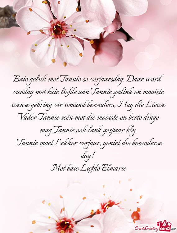 Met baie Liefde Elmarie