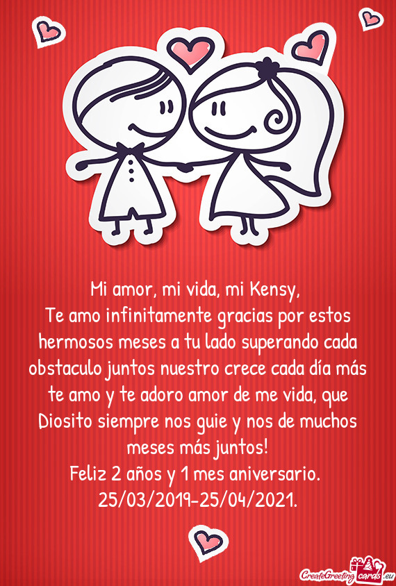 Mi amor, mi vida, mi Kensy