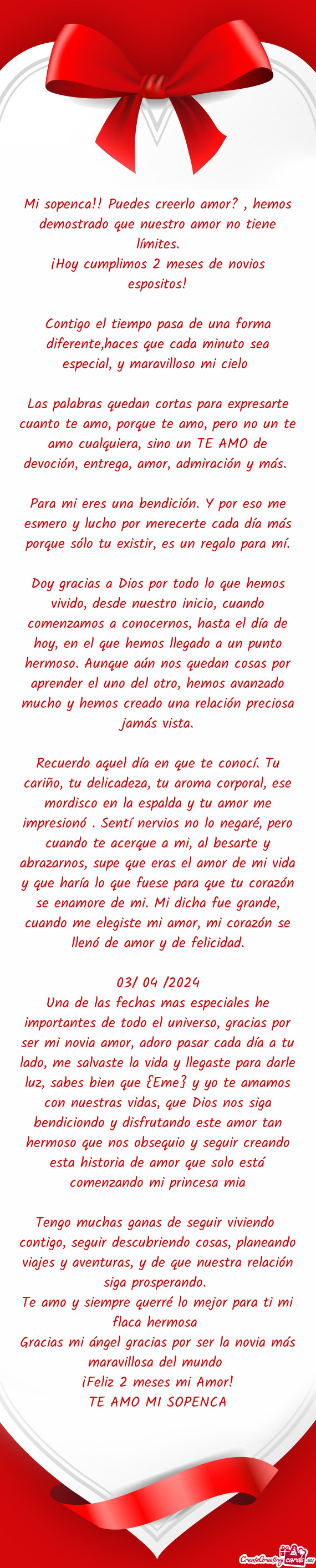 Mi sopenca!! Puedes creerlo amor? , hemos demostrado que nuestro amor no tiene límites