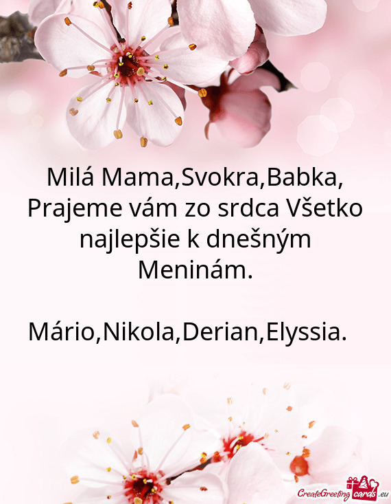 Milá Mama,Svokra,Babka