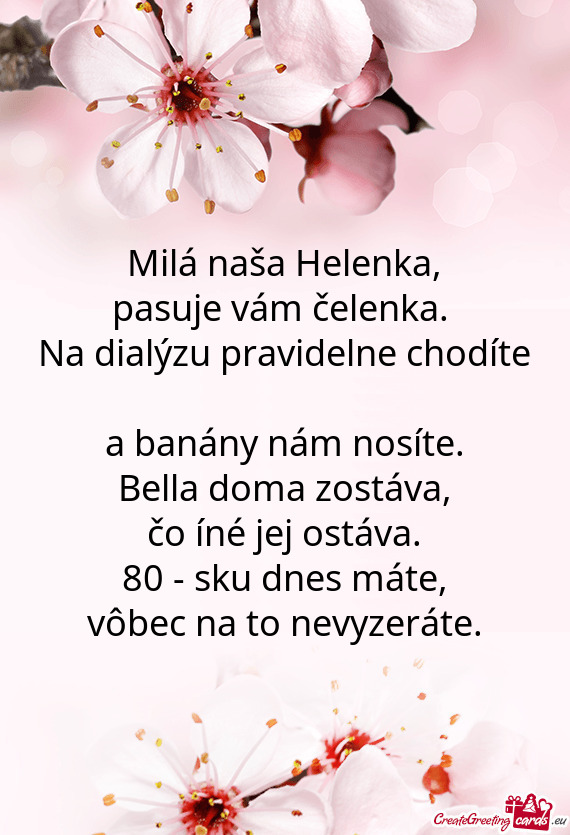 Milá naša Helenka