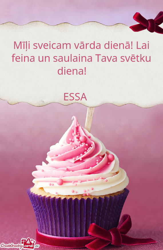 Mīļi sveicam vārda dienā! Lai feina un saulaina Tava svētku diena!😘💐🥂