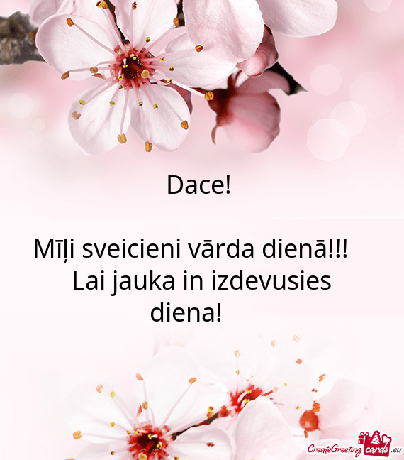 Mīļi sveicieni vārda dienā!!! 🌷