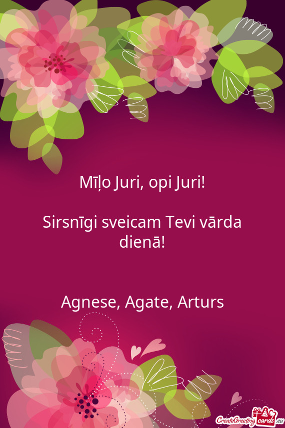 Mīļo Juri, opi Juri