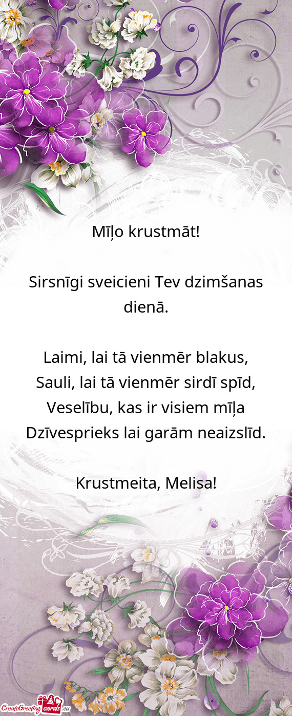 Mīļo krustmāt