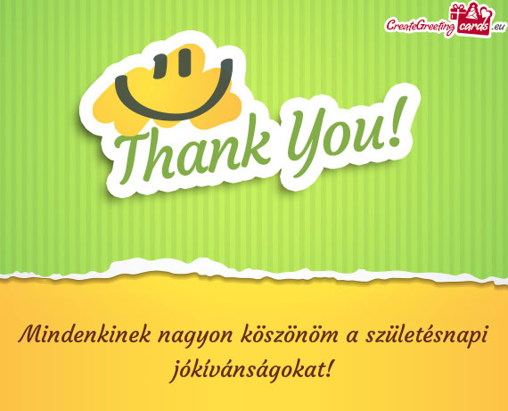 Mindenkinek nagyon köszönöm a születésnapi jókívánságokat!