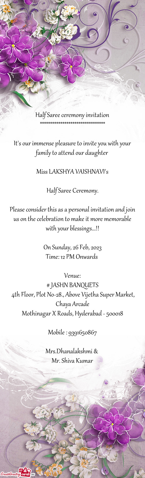 Miss LAKSHYA VAISHNAVI