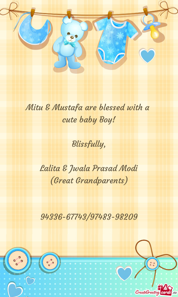 Mitu & Mustafa are blessed with a