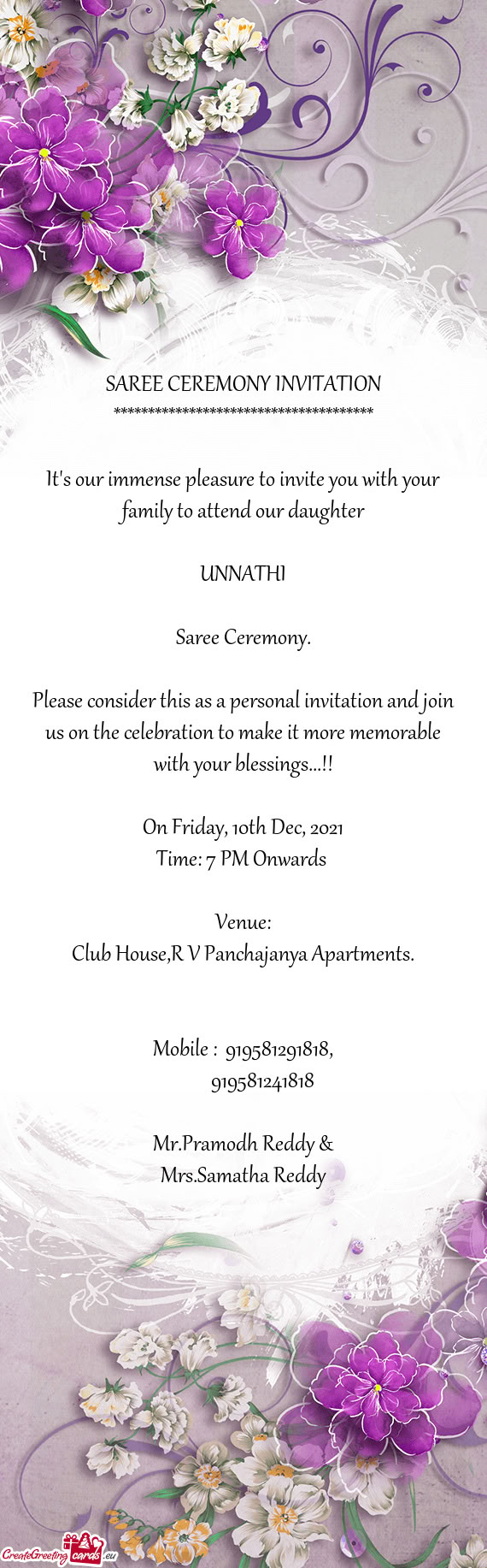 Mobile : +919581291818