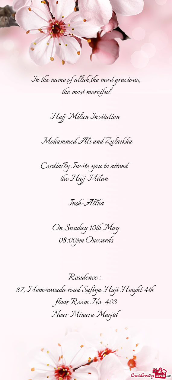 Mohammed Ali and Zulaikha