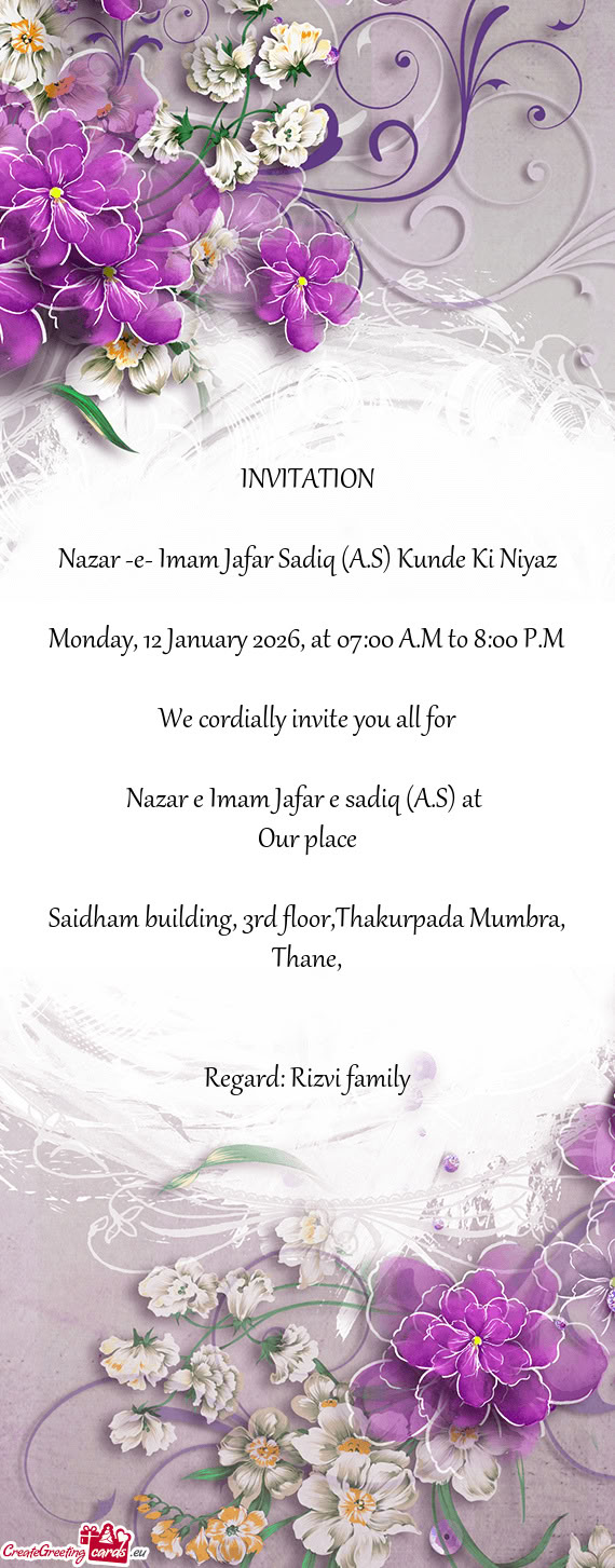 Monday, 12 January 2026, at 07:00 A.M to 8:00 P.M