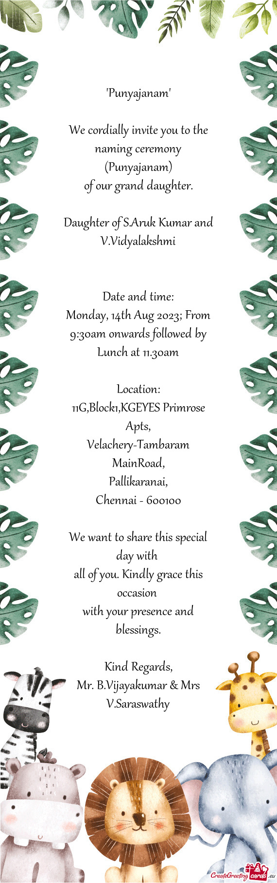 Monday, 14th Aug 2023; From 9:30am onwards followed by Lunch at 11.30am