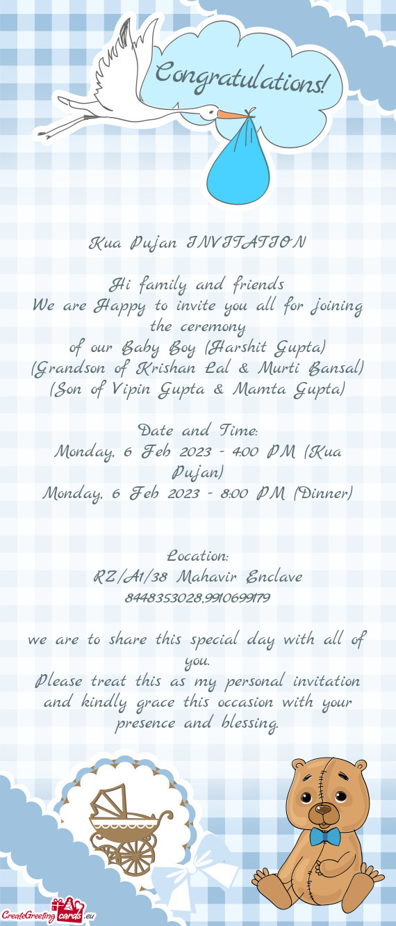 Monday, 6 Feb 2023 - 4:00 PM (Kua Pujan)