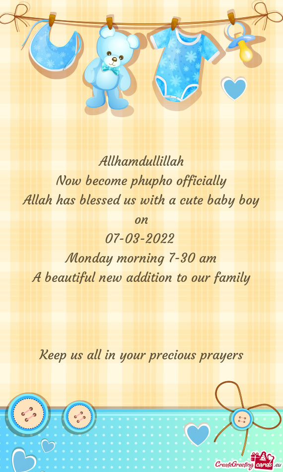 Monday morning 7-30 am