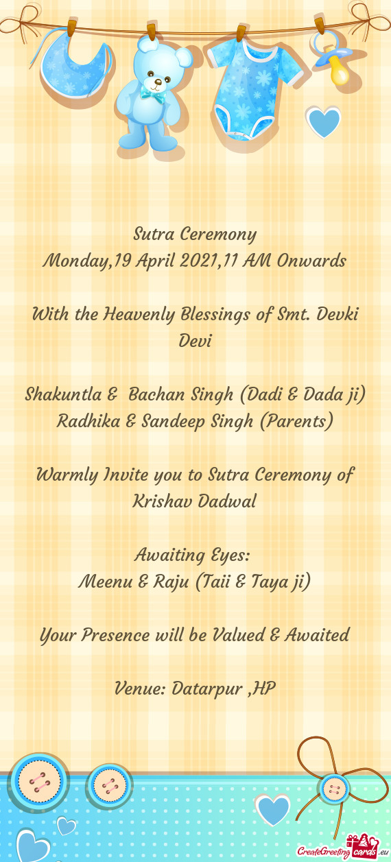 Monday,19 April 2021,11 AM Onwards