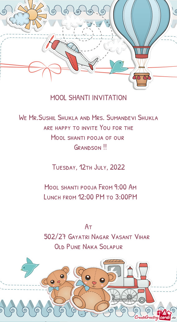 Mool shanti pooja From 9:00 Am