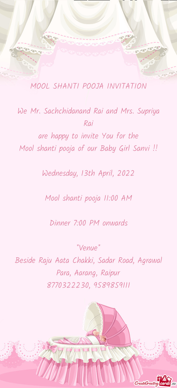 MOOL SHANTI POOJA INVITATION