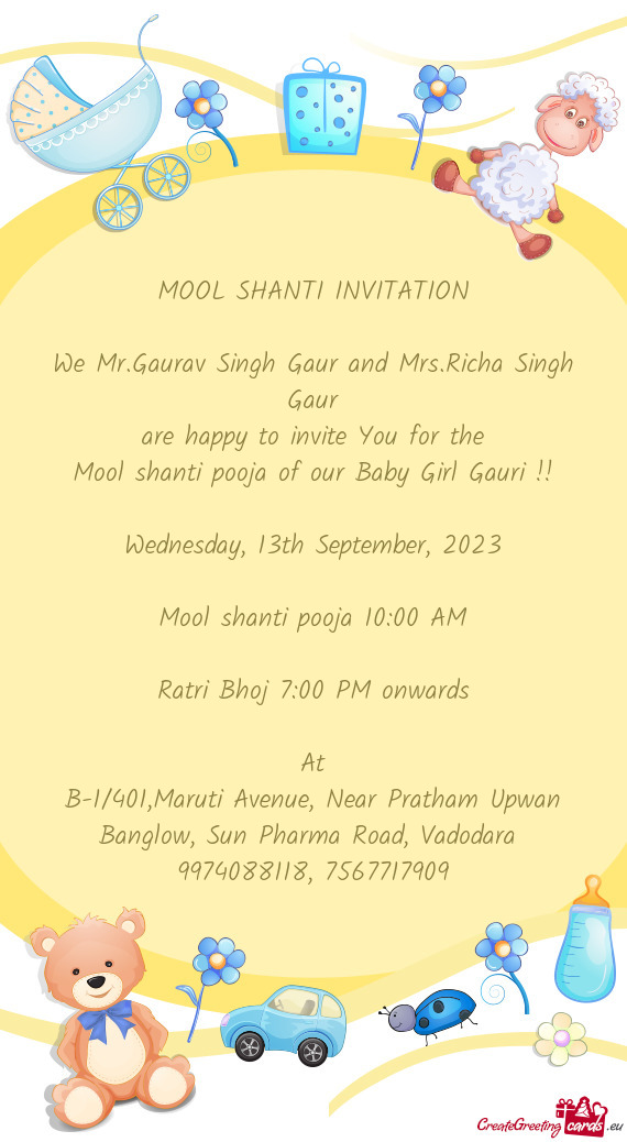 Mool shanti pooja of our Baby Girl Gauri