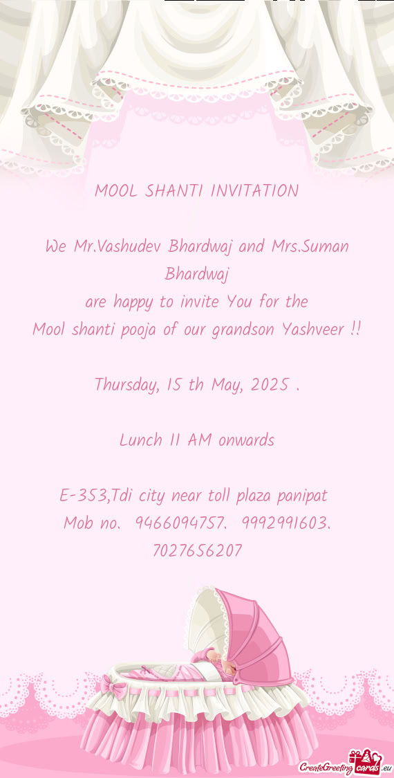 Mool shanti pooja of our grandson Yashveer