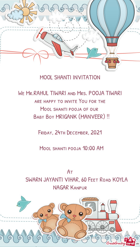 Mool shanti pooja of our