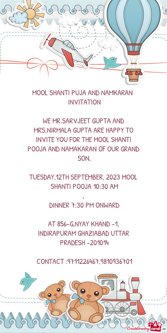 MOOL SHANTI PUJA AND NAMKARAN