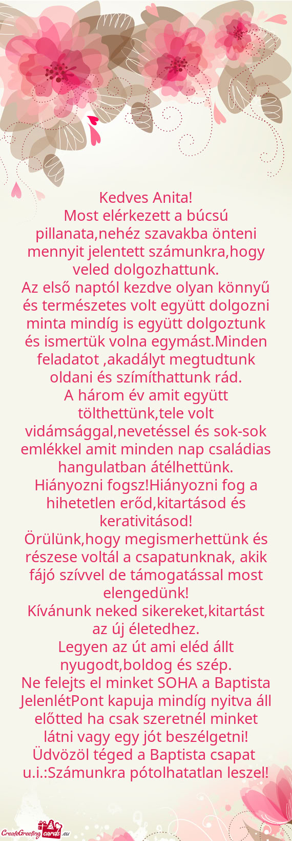 Most elérkezett a búcsú pillanata,nehéz szavakba önteni mennyit jelentett számunkra,hogy veled