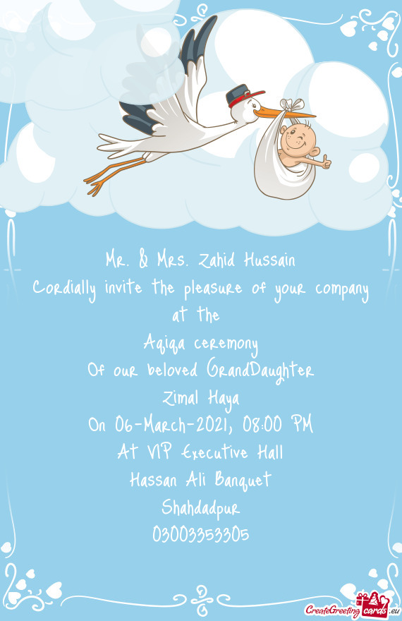 Mr. & Mrs. Zahid Hussain