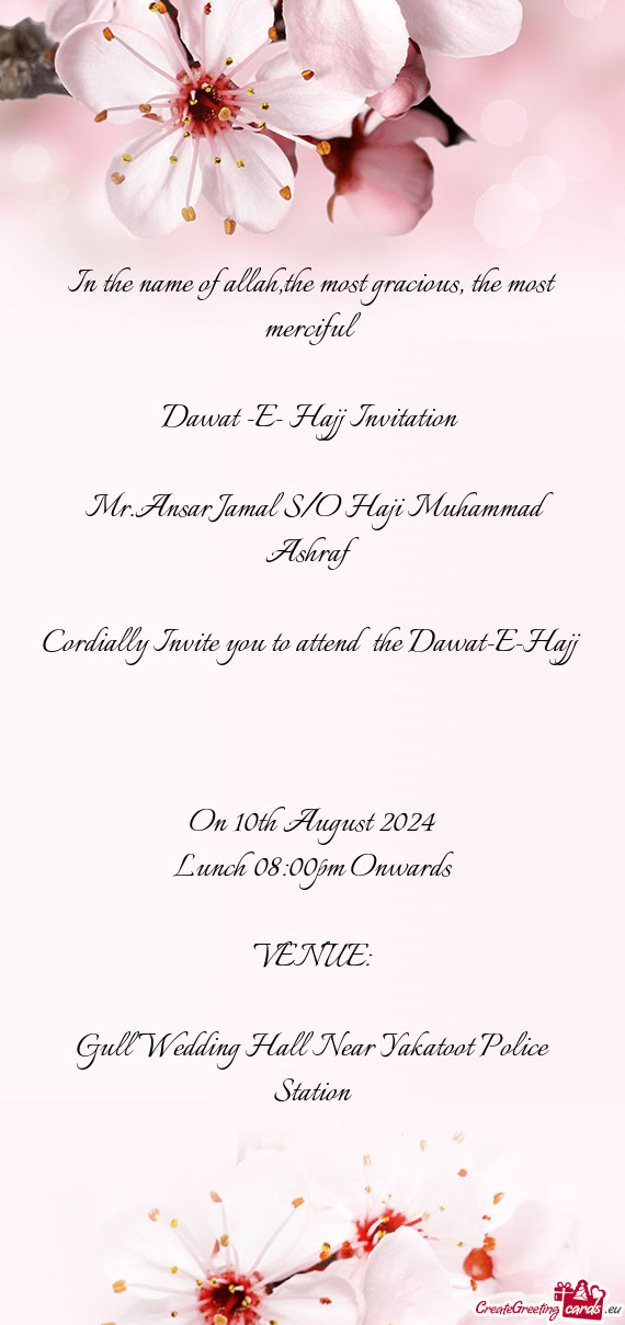 Mr.Ansar Jamal S/O Haji Muhammad Ashraf