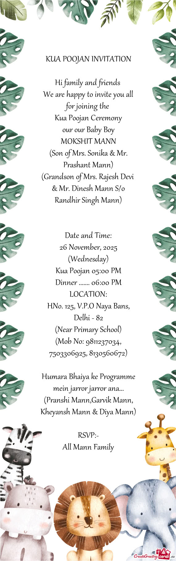 & Mr. Dinesh Mann S/o Randhir Singh Mann)