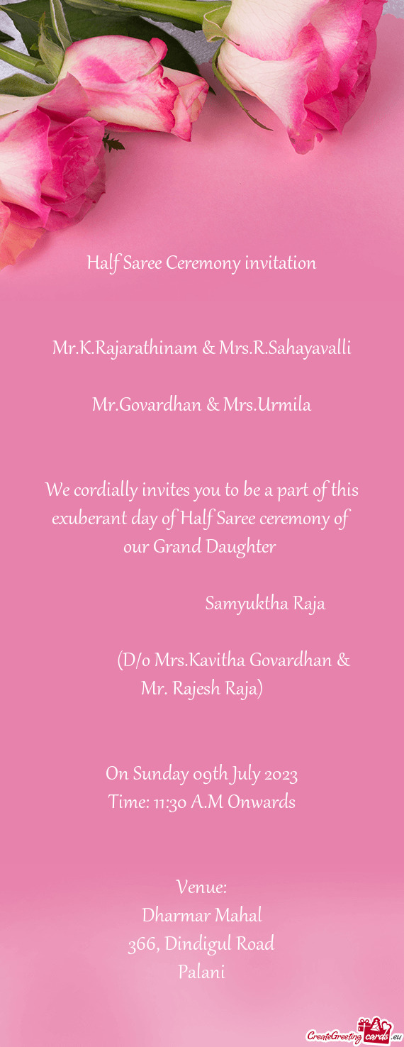 Mr.Govardhan & Mrs.Urmila